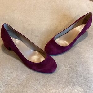 Banana‎ Republic Burgundy Suede Round Toe Pumps, US Size 9.5, EU 40.5, UK 7.5